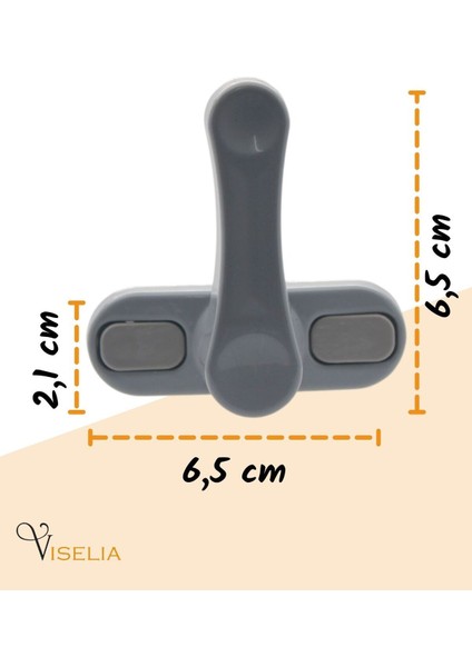 Gri Pencere Emniyet Kilidi 8 Adet Çocuk Hırsız Kilidi Çekmeli Metal Kilit