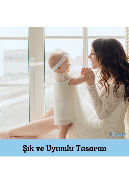 Siyah Pencere Emniyet Kilidi 3 Adet Çocuk Hırsız Kilidi Çekmeli Metal Kilit