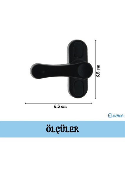 Siyah Pencere Emniyet Kilidi 8 Adet Çocuk Hırsız Kilidi Çekmeli Metal Kilit