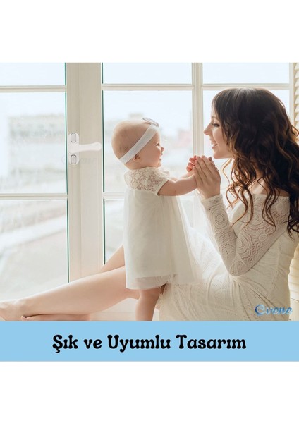 Siyah Pencere Emniyet Kilidi 8 Adet Çocuk Hırsız Kilidi Çekmeli Metal Kilit