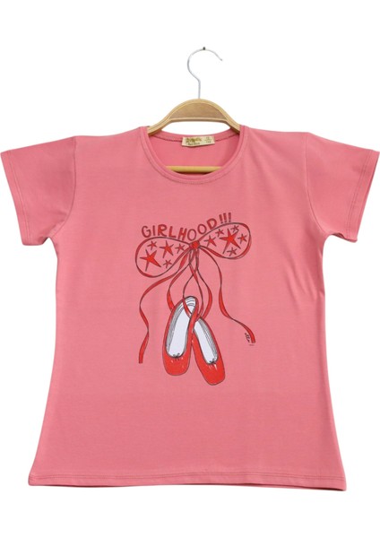 Girl Hood Ayakkabı Tshirt Gül Kurusu