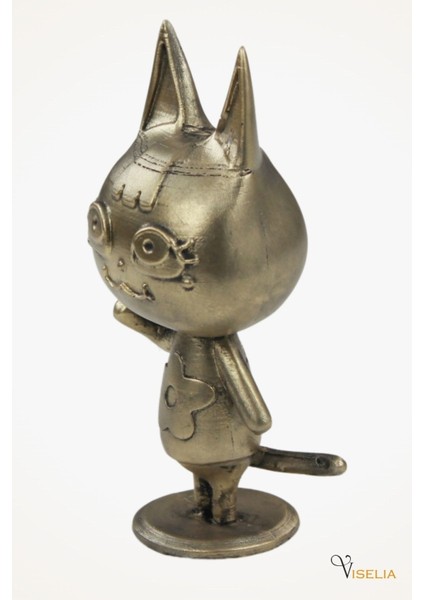 Dekoratif Küçük Kedi Biblo Heykel El Yapımı Hediyelik Süs Eşyası Sevimli Model Tasarım Ürünü