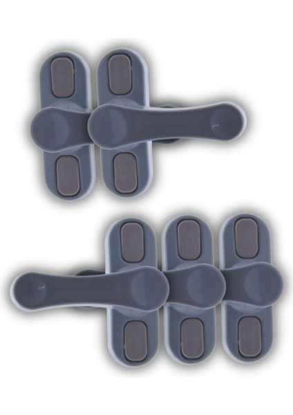 Gri Pencere Emniyet Kilidi Çocuk Hırsız Kilidi Çekmeli Metal Kilit