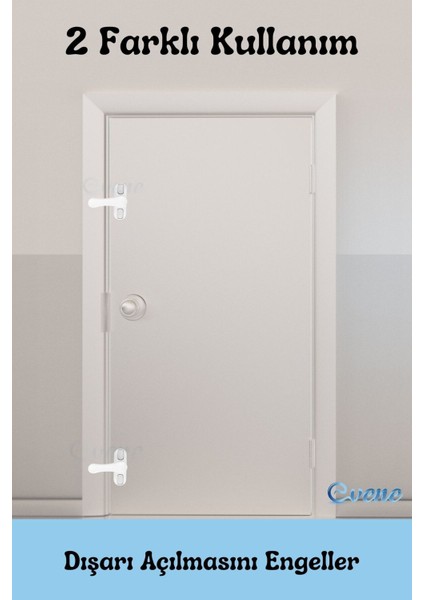 Antrasit Pencere Emniyet Kilidi 3 Adet Çocuk Hırsız Kilidi Çekmeli Metal Kilit