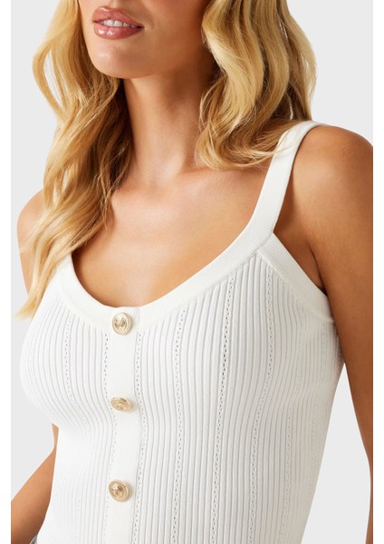 Sl Emiie Fitilli Düğme Detaylı Regular Fit Yuvarlak Yaka Top W5YR10Z0130 Bayan Top W5YR10 Z0130 G012 fırsatları