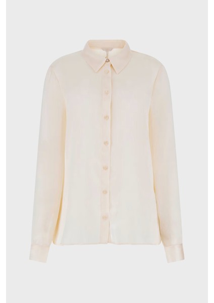 Ls Marthe 4g Logolu Jakarlı Comfort Fit Uzun Kollu Gömlek W5YH1AWHCR2 Bayan Gömlek W5YH1A Whcr2 G1F7 fırsatları