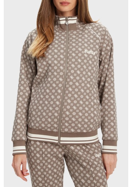 Aggie 4g Logo Baskılı Regular Fit Dik Yaka Scuba Sweat V5YQ03KB212 Bayan Sweat V5YQ03 KB212 P8HI