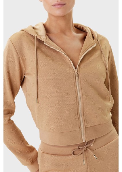 3D Peony Jakarlı Regular Fit Kapüşonlu Crop Sweat V5YQ06KBSL2 Bayan Sweat V5YQ06 Kbsl2 Fndq fırsatları