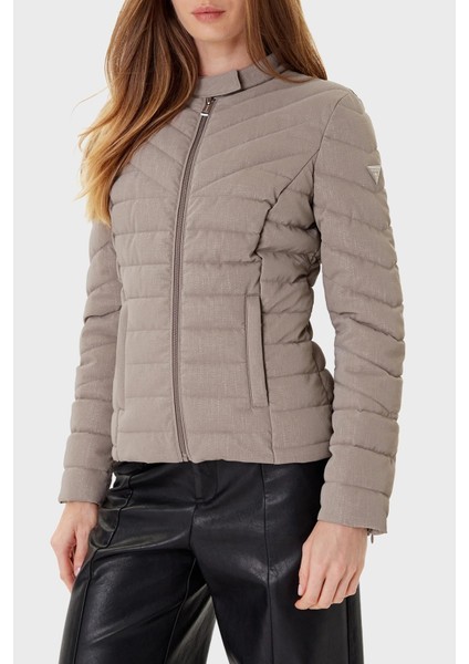 New Vona Kapitoneli Regular Fit Bisiklet Yaka Logolu Mont W5YL13WHDQ0 Bayan Mont W5YL13 Whdq0 G1J1