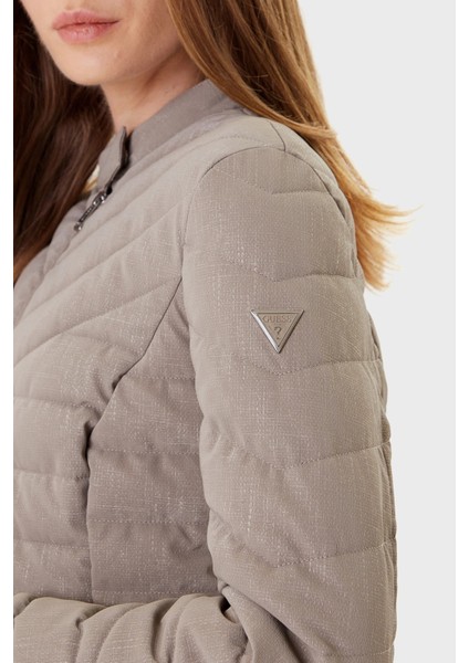 New Vona Kapitoneli Regular Fit Bisiklet Yaka Logolu Mont W5YL13WHDQ0 Bayan Mont W5YL13 Whdq0 G1J1 fırsatları