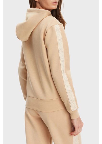 New Regular Fit Kapüşonlu Yaka Logolu Sweat W5YQ05KBYE2 Bayan Sweat W5YQ05 Kbye2 A11T modelleri