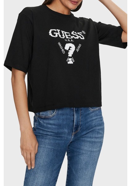 Aurelie Pamuklu Payetli Relaxed Fit Bisiklet Yaka T Shirt V4YI06I3Z14 Bayan T Shirt V4YI06 I3Z14 FJ8N