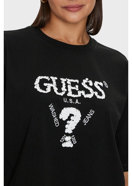 Aurelie Pamuklu Payetli Relaxed Fit Bisiklet Yaka T Shirt V4YI06I3Z14 Bayan T Shirt V4YI06 I3Z14 FJ8N fırsatları