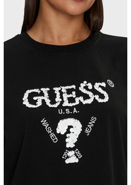 Aurelie Pamuklu Payetli Relaxed Fit Bisiklet Yaka T Shirt V4YI06I3Z14 Bayan T Shirt V4YI06 I3Z14 FJ8N indirimleri