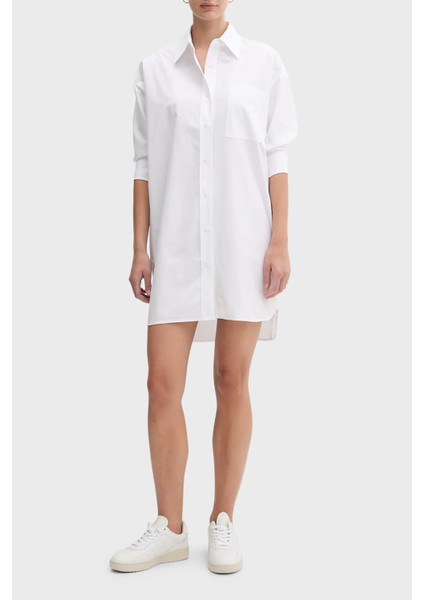 Pamuklu Oversize Fit Cepli Mini Gömlek Elbise LV047C022GYAA Bayan Elbise LV047C022G Yaa fiyatları