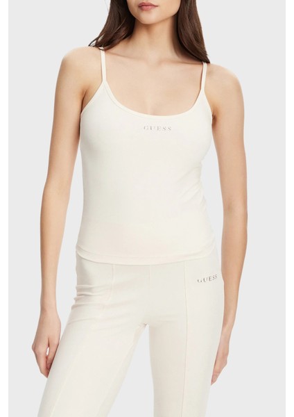 Margot Logolu Slim Fit Yuvarlak Yaka Ince Askılı Top V5RP09KCD02 Bayan Top V5RP09 KCD02 G6K5