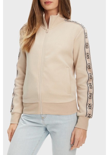 Britney Pamuklu Logolu Regular Fit Dik Yaka Sweat V2YQ16KB3P2 Bayan Sweat V2YQ16 KB3P2 A90F