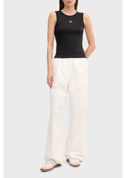 Pamuklu Regular Fit Bisiklet Yaka Logolu Top LV047C201GUB1 Bayan Top LV047C201G Ub1 fiyatları