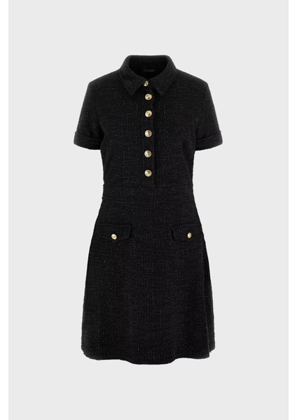 Ss Tamara Regular Fit Gömlek Yaka Düğme Detaylı Tüvit Mini Elbise W5YK18KCXO2 Bayan Elbise W5YK18 Kcxo2 FJ5N indirimleri