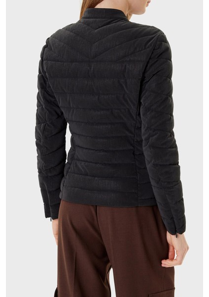 New Vona Kapitoneli Regular Fit Bisiklet Yaka Logolu Mont W5YL13WHDQ0 Bayan Mont W5YL13 Whdq0 Jblk modelleri