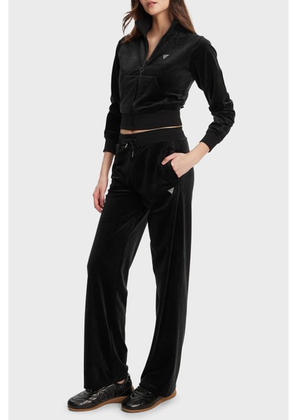 Couture Taşlı Regular Fit Yüksek Bel Kadife Jogger Pantolon V3BB26K0232 Bayan Pantolon V3BB26 K0232 Jblk fiyatları