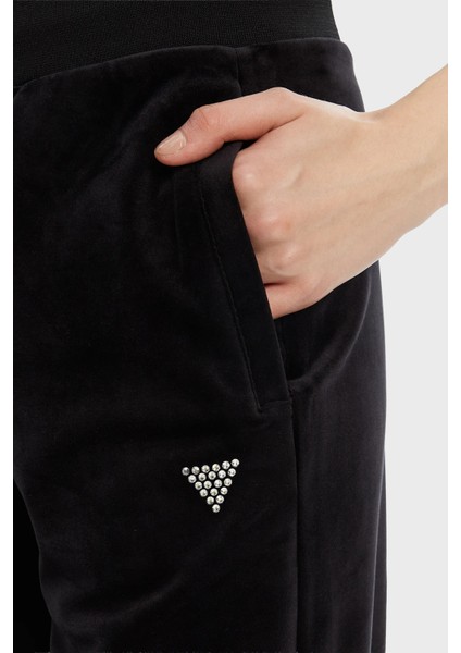 Couture Taşlı Regular Fit Yüksek Bel Kadife Jogger Pantolon V3BB26K0232 Bayan Pantolon V3BB26 K0232 Jblk fırsatları