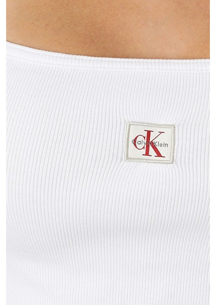 Pamuklu Slim Fit Kare Yaka Logolu Top LV047C908GYAA Bayan Top LV047C908G Yaa fırsatları