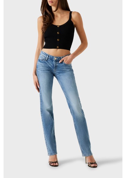 Sl Emiie Fitilli Düğme Detaylı Regular Fit Yuvarlak Yaka Top W5YR10Z0130 Bayan Top W5YR10 Z0130 Jblk fiyatları