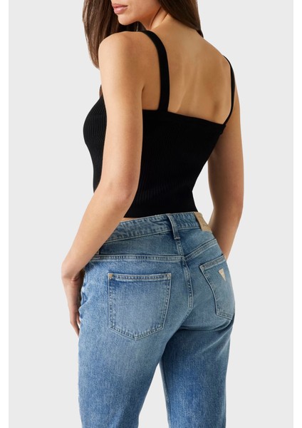 Sl Emiie Fitilli Düğme Detaylı Regular Fit Yuvarlak Yaka Top W5YR10Z0130 Bayan Top W5YR10 Z0130 Jblk modelleri