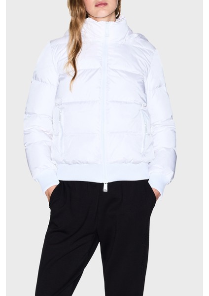 Kapitoneli Regular Fit Çıkarılabilir Kapüşonlu Şişme Mont Bayan Mont XW000228 AF12286 U0002