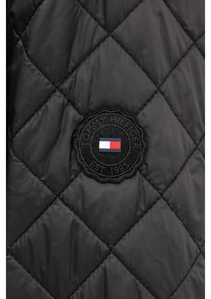 Kapitoneli Regular Fit Klasik Yaka Dolgulu Mont Bayan Mont WW0WW45641 Bds