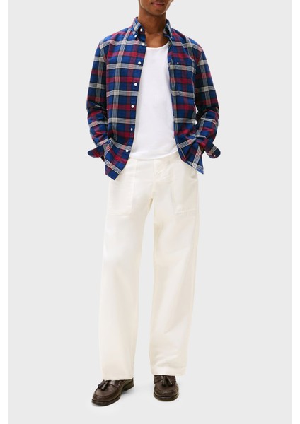 Kareli Pamuklu Regular Fit Uzun Kollu Gömlek Erkek Gömlek MW0MW39681 0ms fiyatları