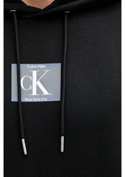 Logolu Pamuklu Regular Fit Kapüşonlu Sweat LV04RC286GUB1 Erkek Sweat LV04RC286G Ub1 fırsatları