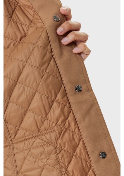 Kapitoneli Regular Fit Klasik Yaka Dolgulu Mont Bayan Mont WW0WW45641 Gwa indirimleri