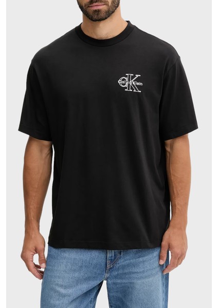 % 100 Pamuk Regular Fit Bisiklet Yaka Logolu T Shirt LV04RC856GUB1 Erkek T Shirt LV04RC856G Ub1