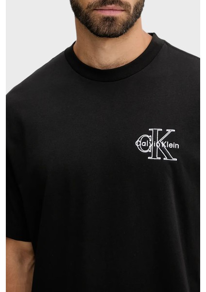 % 100 Pamuk Regular Fit Bisiklet Yaka Logolu T Shirt LV04RC856GUB1 Erkek T Shirt LV04RC856G Ub1 modelleri