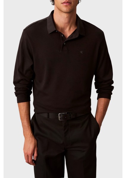 Pamuklu Regular Fit Düğmeli Polo Yaka Sweat LV040EM909GRO Erkek Polo Yaka Sweat LV040EM909 Gro