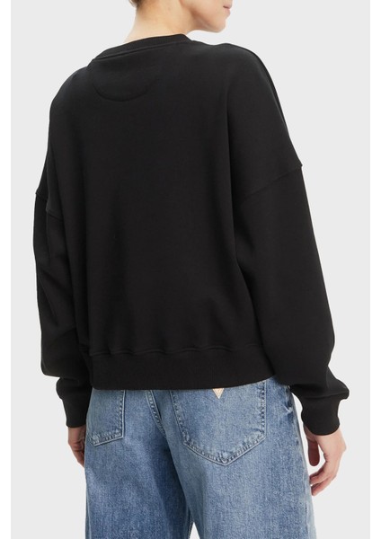 Cn Rachele Pamuklu Regular Fit Üçgen Logolu Sweat W5YQ04KC8I0 Bayan Sweat W5YQ04 KC8I0 Jblk modelleri