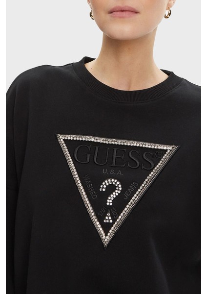 Cn Rachele Pamuklu Regular Fit Üçgen Logolu Sweat W5YQ04KC8I0 Bayan Sweat W5YQ04 KC8I0 Jblk fırsatları