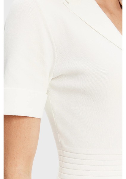 Ss Felicity Slim Fit Mono Yaka Düğme Detaylı Mini Elbise W5YK29Z0130 Bayan Elbise W5YK29 Z0130 G012 indirimleri