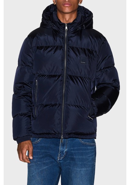 Kuş Tüyü Dolgulu Çıkarılabilir Kapüşonlu Şişme Mont Erkek Mont XM000348 AF12286 UB101