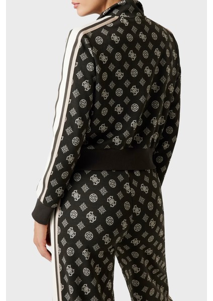 Peony 4g Logo Baskılı Regular Fit Dik Yaka Crop Sweat V5YQ07K0282 Bayan Sweat V5YQ07 K0282 FJ8C modelleri