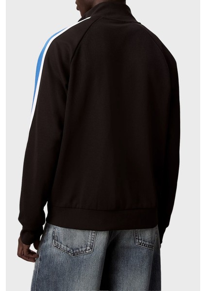 Logolu Şerit Detaylı Relaxed Fit Dik Yaka Sweat LV04RC231GUB1 Erkek Sweat LV04RC231G Ub1 modelleri
