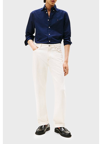 % 100 Pamuk Regular Fit Uzun Kollu Logolu Gömlek Erkek Gömlek MW0MW35774 0g0 fiyatları