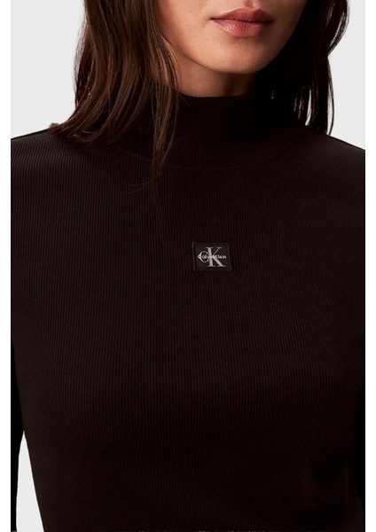 Fitilli Logolu Pamuklu Slim Fit Balıkçı Yaka Kazak LV047D203GUB1 Bayan Kazak LV047D203G Ub1 indirimleri