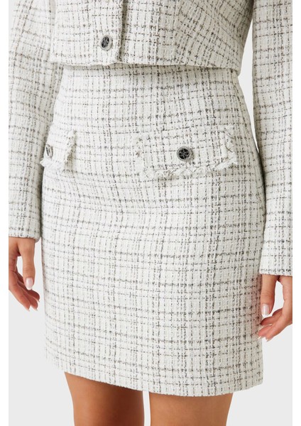 Annamaria Regular Fit Tüvit Mini Kalem Etek W5YD15WHDB2 Bayan Etek W5YD15 Whdb2 F0LL fırsatları