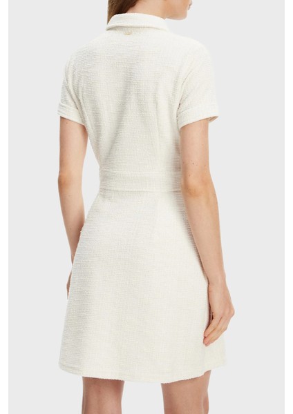 Ss Tamara Regular Fit Gömlek Yaka Düğme Detaylı Tüvit Mini Elbise W5YK18KCXO2 Bayan Elbise W5YK18 Kcxo2 F0FD modelleri