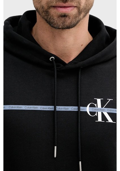 Logolu Şerit Detaylı Regular Fit Kapüşonlu Sweat LV04RC289GUB1 Erkek Sweat LV04RC289G Ub1 modelleri