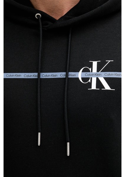 Logolu Şerit Detaylı Regular Fit Kapüşonlu Sweat LV04RC289GUB1 Erkek Sweat LV04RC289G Ub1 fırsatları