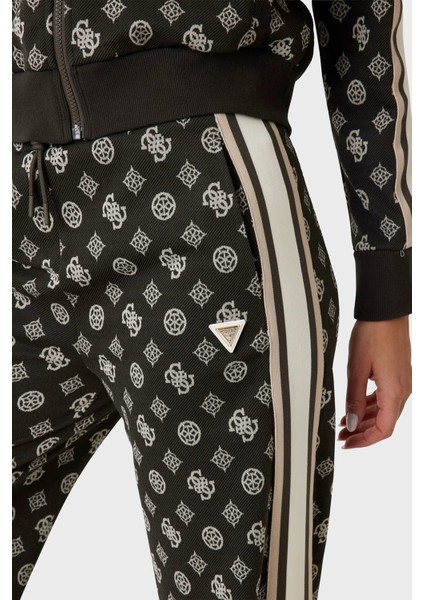 Peony 4g Logo Baskılı Regular Fit Yüksek Bel Jogger Pantolon V5YB10K0282 Bayan Pantolon V5YB10 K0282 FJ8C fırsatları